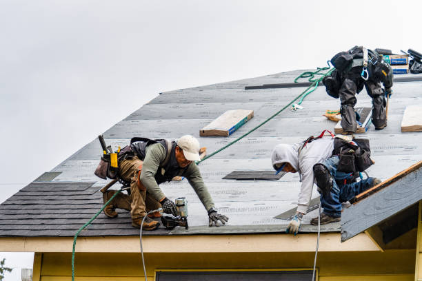 Professional Storm Damage Roof Repair technician working in Bedford, IN